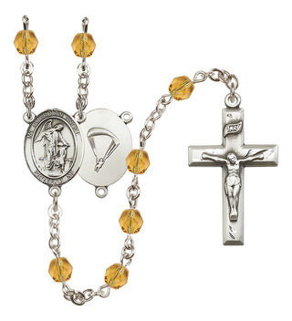 Silver-Plated 6mm Guardian Angel/Paratrooper Rosary