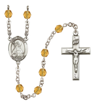 Silver-Plated 6mm Saint Bridget of Sweden  Engraved Catholic Rosaries