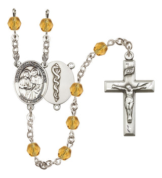 Silver-Plated 6mm Saints Cosmas & Damian / Doctors Rosary
