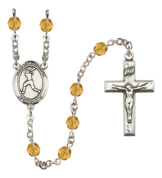 Silver-Plated 6mm Saint Christopher/Softball  Engraved Catholic Rosaries