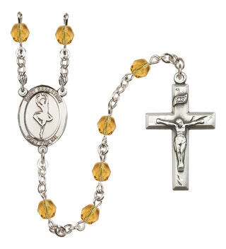 Silver-Plated 6mm Saint Sebastian/Dance Rosary