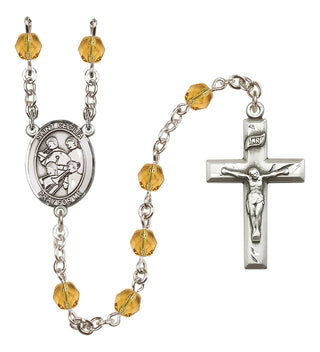 Silver-Plated 6mm Saint Cecilia / Marching Band Rosary