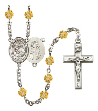 Our Lady of Mount Carmel Rosary with Topaz Beads