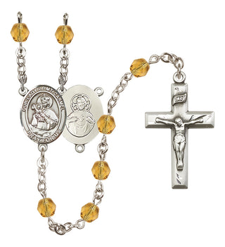 Silver-Plated 6mm Our Lady of Mount Carmel Rosary