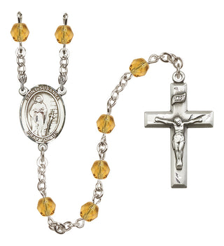 Silver-Plated 6mm Saint Susanna  Engraved Catholic Rosaries