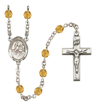 Silver-Plated 6mm Saint Lidwina of Schiedam  Engraved Catholic Rosaries