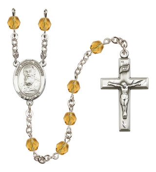 Silver-Plated 6mm Saint Daniel Comboni  Engraved Catholic Rosaries