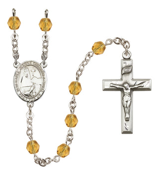 Silver-Plated 6mm Saint Jeanne Chezard de Matel  Engraved Catholic Rosaries