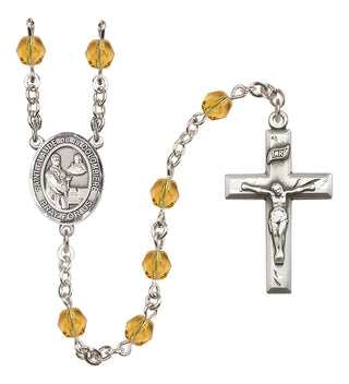 Silver-Plated 6mm Saint Claude de la Colombiere  Engraved Catholic Rosaries
