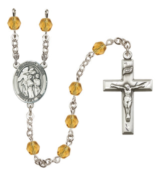Silver-Plated 6mm Guardian Angel w/Children  Engraved Catholic Rosaries