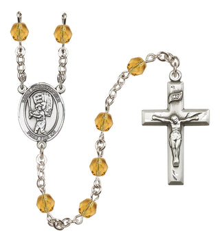 Silver-Plated 6mm Saint Christopher/Baseball Rosary