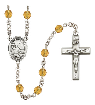 Silver-Plated 6mm Saint Sebastian / Football Rosary