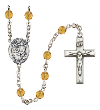 Silver-Plated 6mm Saint Sebastian/Karate Rosary