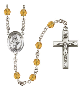 Silver-Plated 6mm Guardian Angel/Tennis Rosary