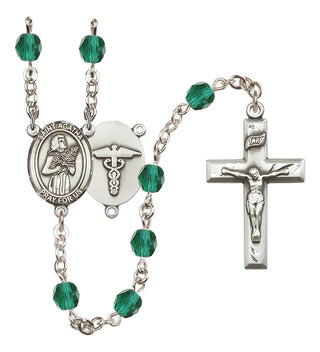Silver-Plated 6mm Saint Agatha / Nurse Rosary