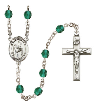 Silver-Plated 6mm Saint Bernadette  Engraved Catholic Rosaries