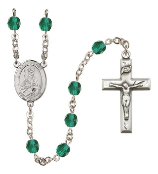Silver-Plated 6mm Saint Louis  Engraved Catholic Rosaries
