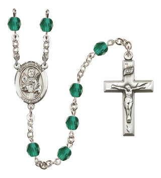 Silver-Plated 6mm Saint Raymond Nonnatus  Engraved Catholic Rosaries
