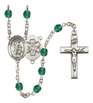 Silver-Plated 6mm Guardian Angel / EMT Rosary