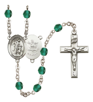Silver-Plated 6mm Guardian Angel / Army Rosary