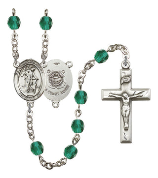 Guardian Angel and Coast Guard Rosary with Zircon Beads