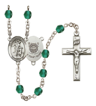 Silver-Plated 6mm Guardian Angel/Coast Guard Rosary