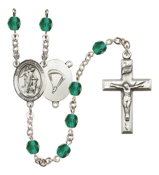 Silver-Plated 6mm Guardian Angel/Paratrooper Rosary