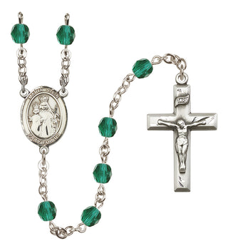 Silver Plated 6mm Fire Polished Maria Stein Rosary in Zircon