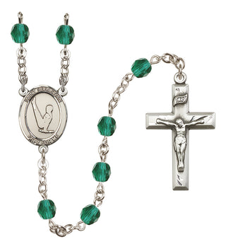 Silver-Plated 6mm Saint Sebastian/Gymnastics Rosary