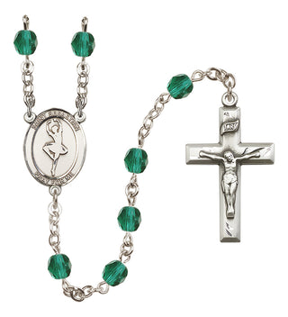 Silver-Plated 6mm Saint Sebastian/Dance Rosary