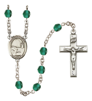 Silver-Plated 6mm Saint Sebastian / Fishing Rosary