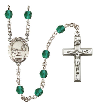 Silver-Plated 6mm Saint Christopher / Fishing Rosary