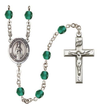 Silver-Plated 6mm Virgen de Fatima  Engraved Catholic Rosaries
