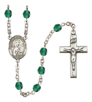 Silver-Plated 6mm Our Lady of Perpetual Help  Engraved Catholic Rosaries