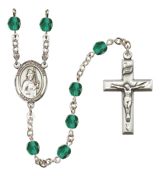 Silver-Plated 6mm Saint Wenceslaus  Engraved Catholic Rosaries