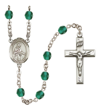 Silver-Plated 6mm Saint Remigius of Reims  Engraved Catholic Rosaries