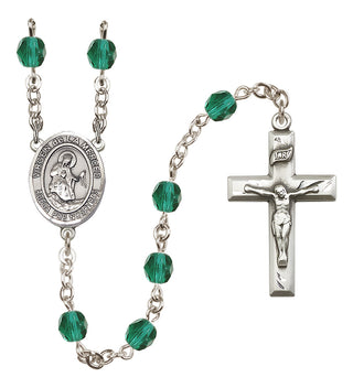 Silver-Plated 6mm Virgen de la Merced  Engraved Catholic Rosaries