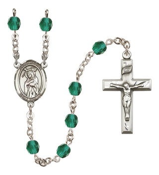 Silver-Plated 6mm Saint Regina  Engraved Catholic Rosaries