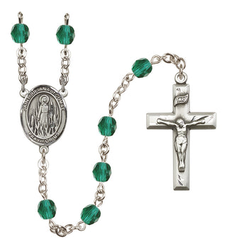 Silver-Plated 6mm Saint Juliana of Cumae  Engraved Catholic Rosaries