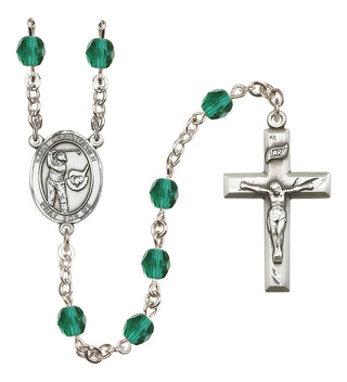 Silver-Plated 6mm Saint Christopher/Golf Rosary