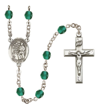 Silver-Plated 6mm Saint Christopher / Karate Rosary
