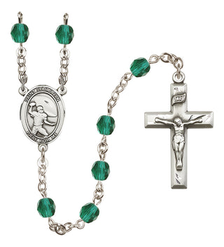 Silver-Plated 6mm Saint Sebastian / Football Rosary