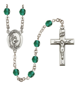 Silver-Plated 6mm Saint Sebastian / Tennis Rosary