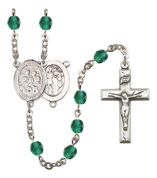 Saint Sebastian and Choir Rosary with Zircon Beads