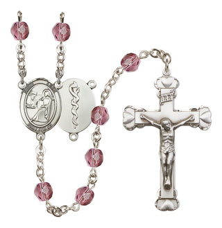 Silver-Plated 6mm Saint Luke the Apostle / Doctor Rosary