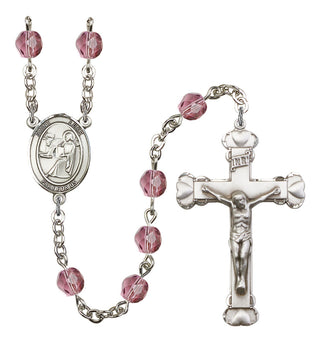 Saint Luke the Apostle Rosary with Amethyst Beads