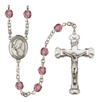 Silver-Plated 6mm Saint Philomena  Engraved Catholic Rosaries