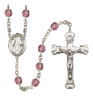 Silver-Plated 6mm Our Lady Star of the Sea  Engraved Catholic Rosaries