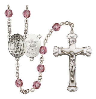 Silver-Plated 6mm Guardian Angel w/Child Rosary