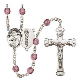 Silver-Plated 6mm Saints Cosmas & Damian / Doctors Rosary